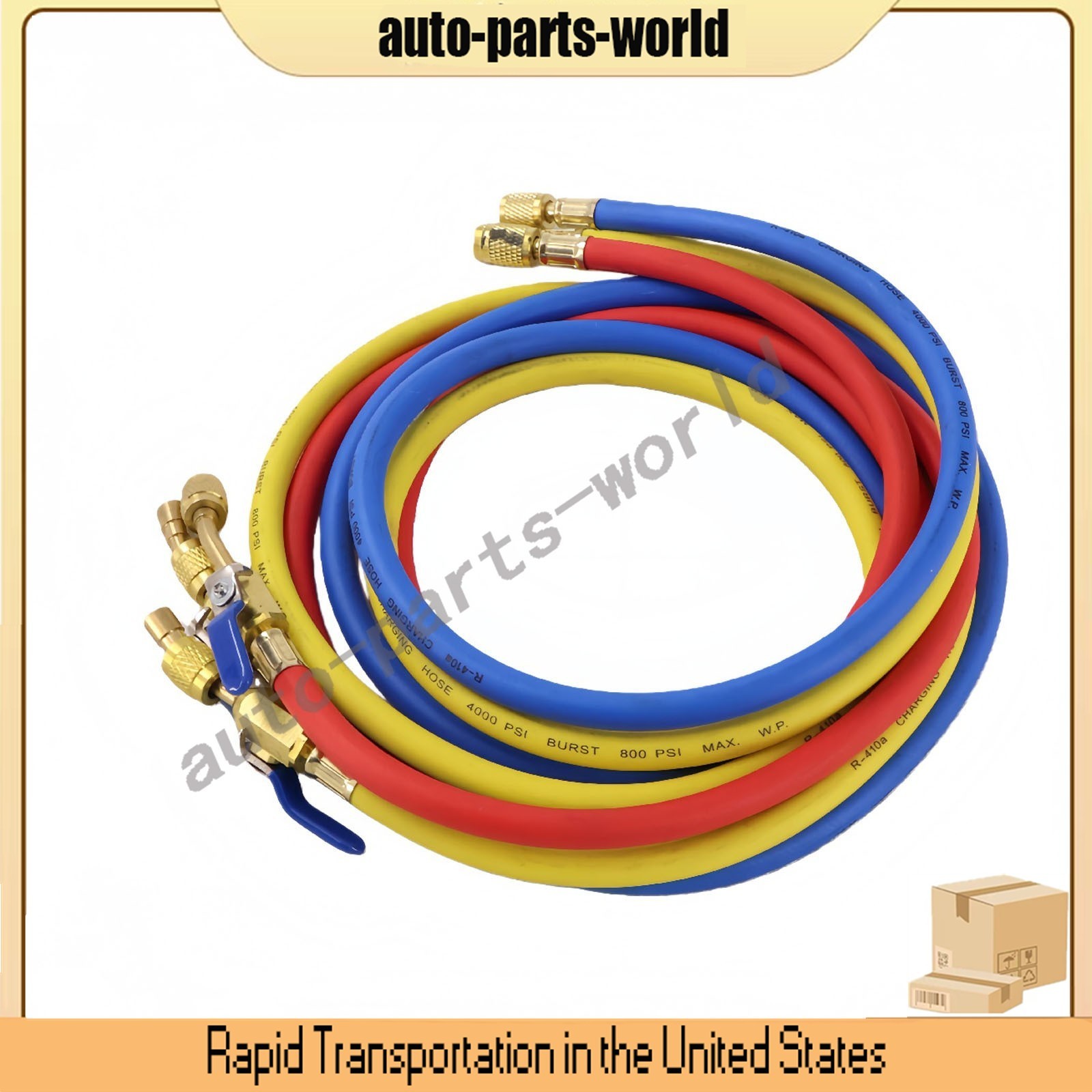 29986 For Plus II 1/4″ Charging Hose Set 72″ Compact Ball US STOCK