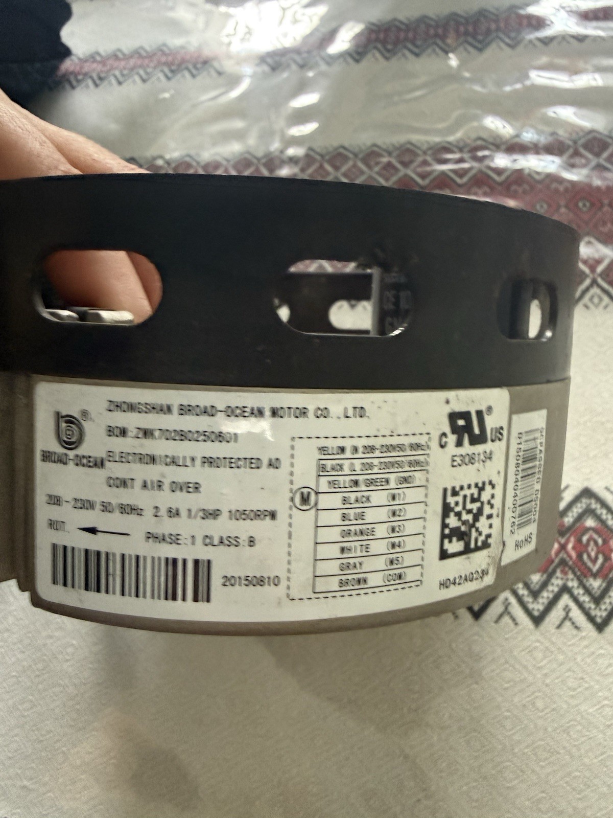 Broad-Ocean KMSAH014C01 ECM Motor Control Module 208-230V 1/3HP 1050RPM