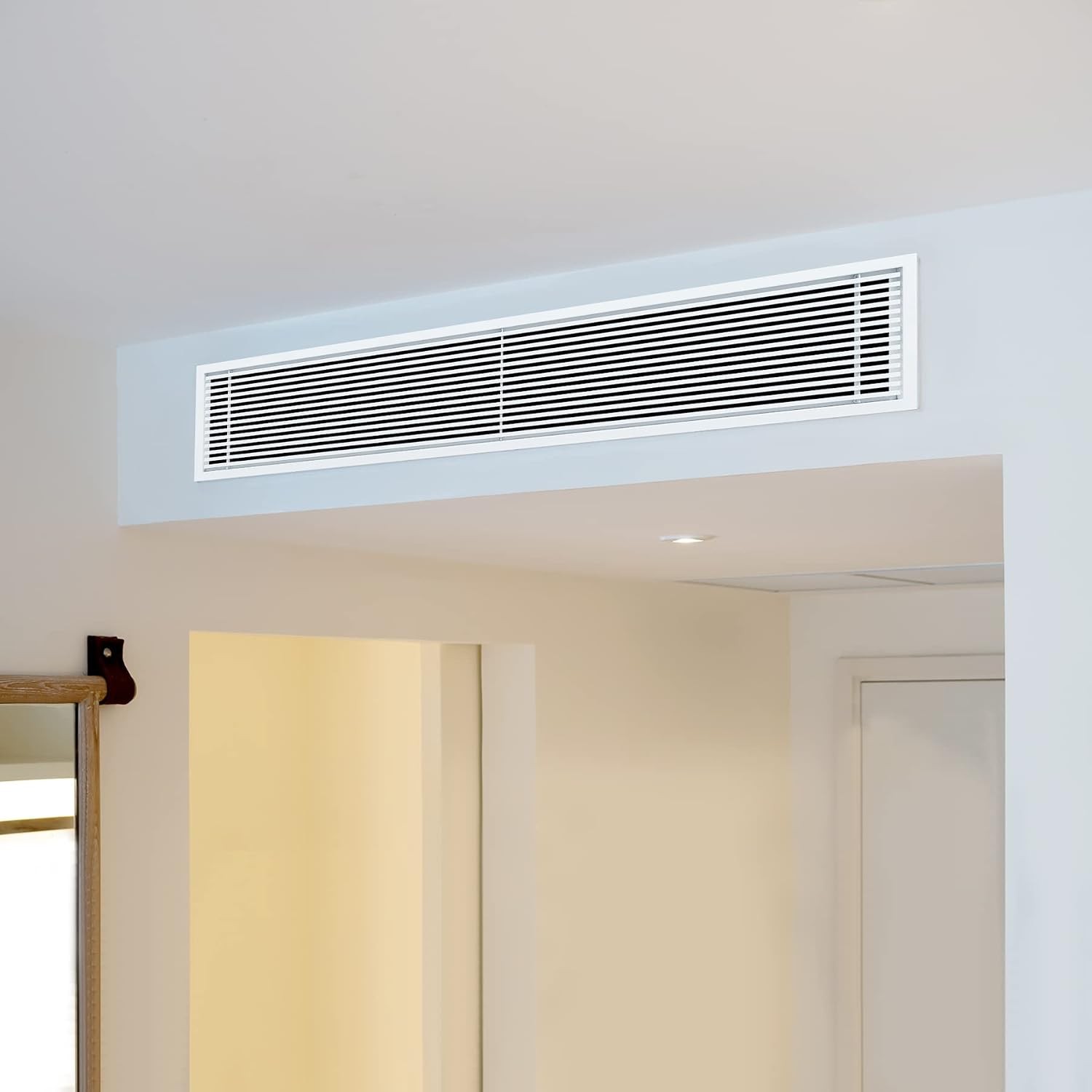 White 32″x8″ Linear Bar Air Vent Grille HVAC Register for Ceiling Wall Floor