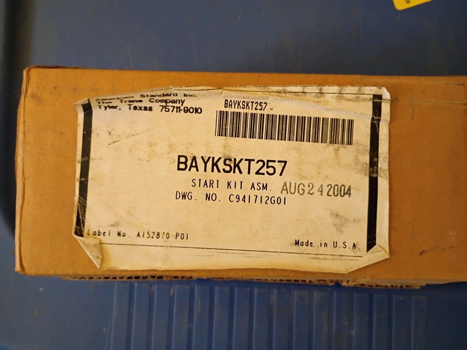 START ASSEMBLY KIT BAYKSKT257 TRANE AMERICAN STANDARD NEW IN BOX