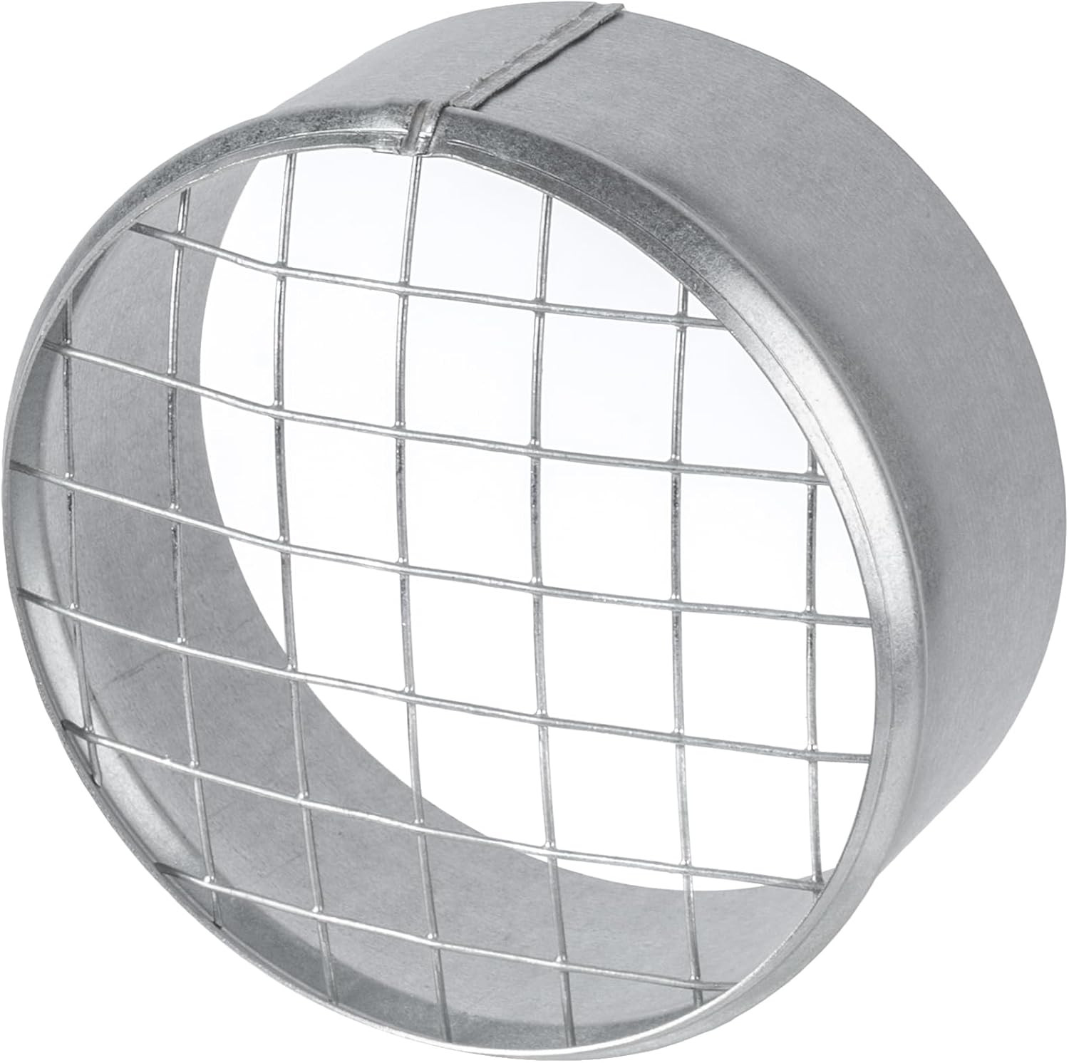 Ø4 Inch Duct Cover – Galvanized Steel Round Duct Cap with Mesh Screen – HVAC Exh