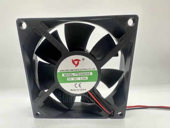 1PCS YTD248025S 24V 0.3A 8CM 2-wire inverter cooling fan
