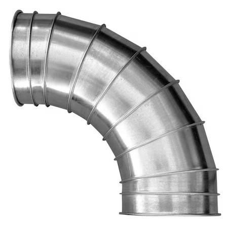 NORDFAB 8040400025 Round 30 Degree Elbow, 14 in Duct Dia, Galvanized Steel, 22