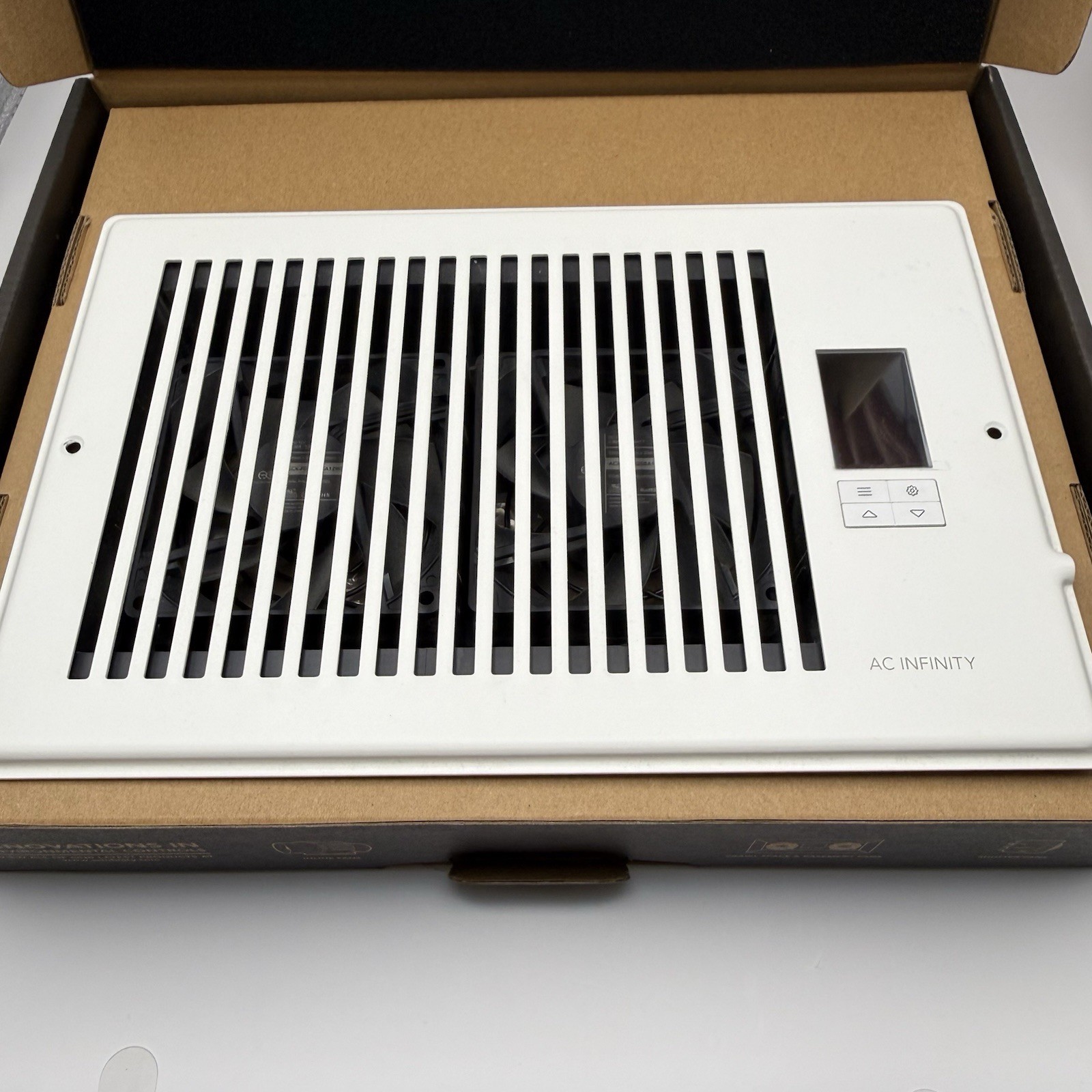 AIRTAP INFINITY Register Booster Fan White 6”x10” Improves Heating/Cooling