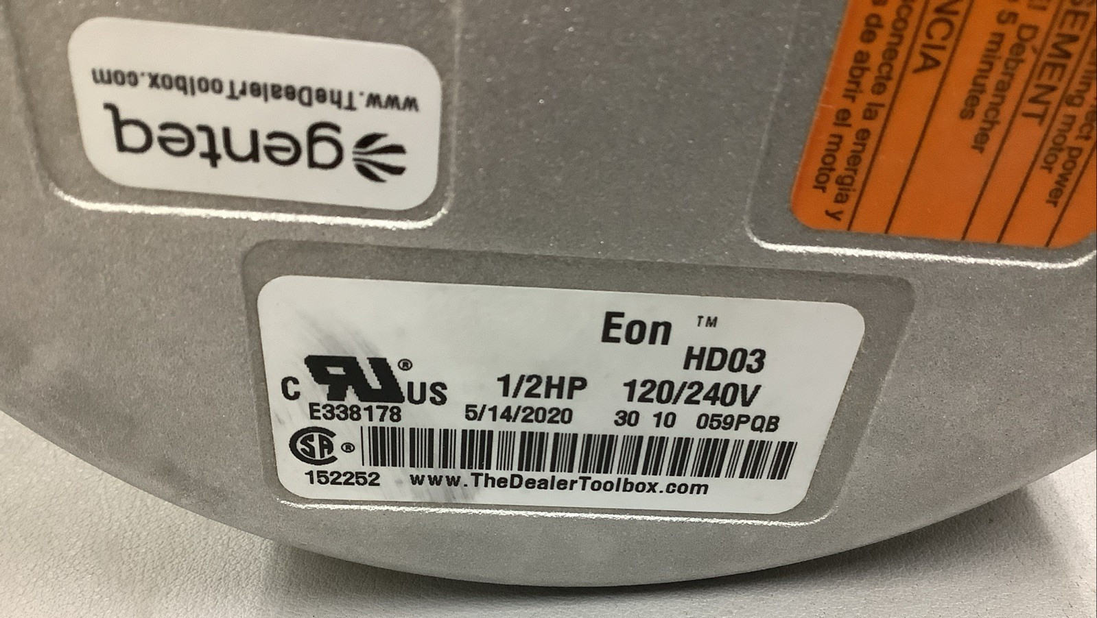 Genteq Eon 5SBA39GLV5154 AC Blower Motor 1/2HP 120/240V (R106)
