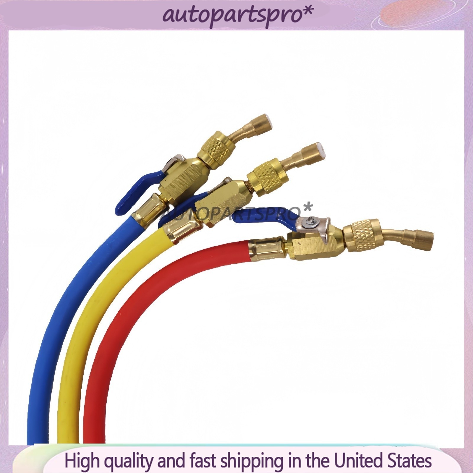 For R-410A Refrige 3Pack 29986 Plus II 1/4″ Hose with Compact Ball Valve 72″
