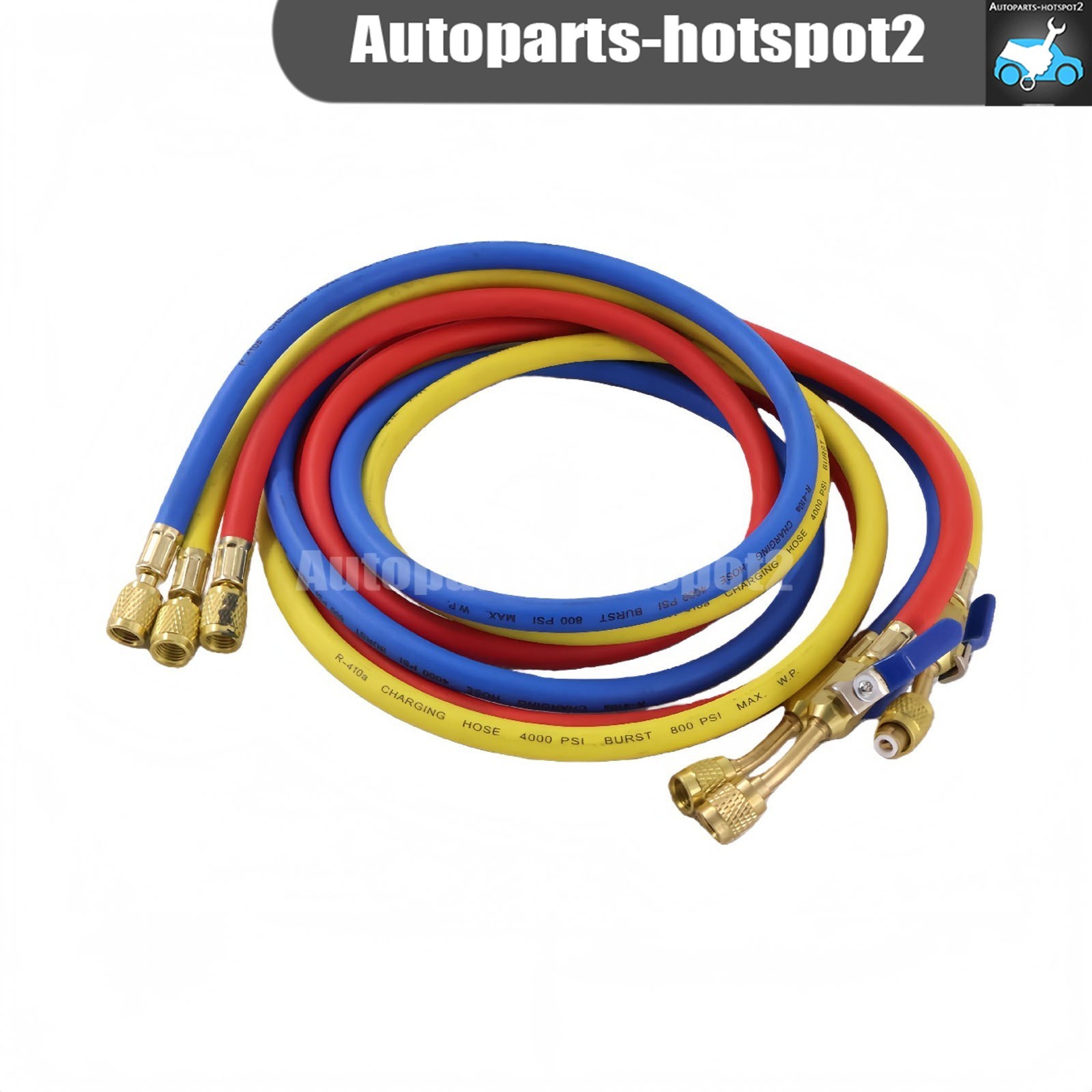 NEW For 29986 Plus II 72″ HVAC Charging Hose Set 1/4″ (3-Pack)