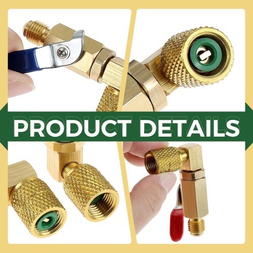 Air Conditioner Refrigerant Ball Valve, R410A Shut-Off Ball Valve 5/16″ SAE Fema