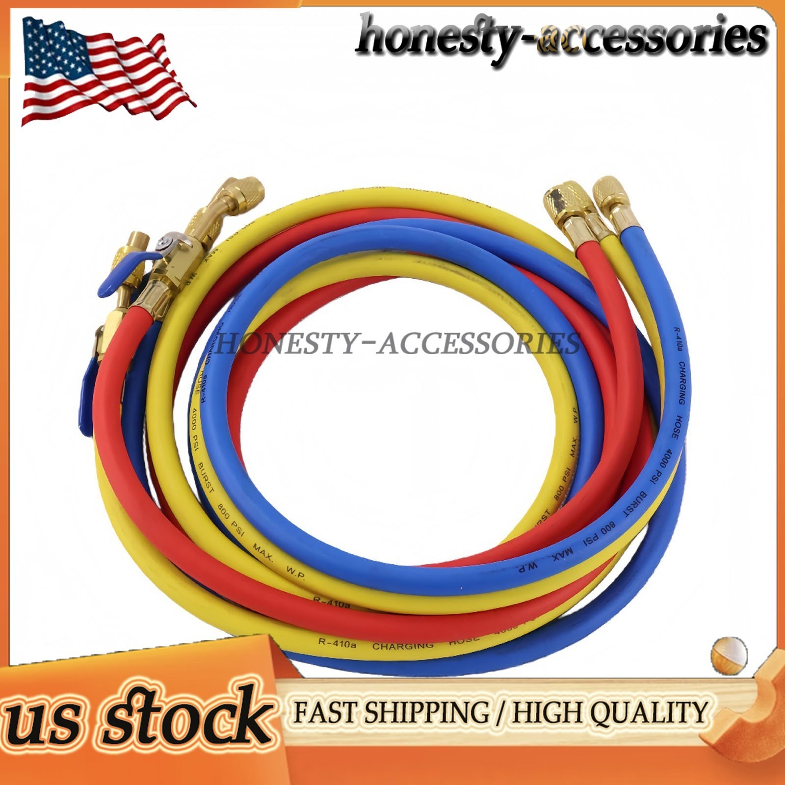 3X Plus II 1/4″ Hose with Compact Ball Valve End Refrigerant Charging Hose 29986