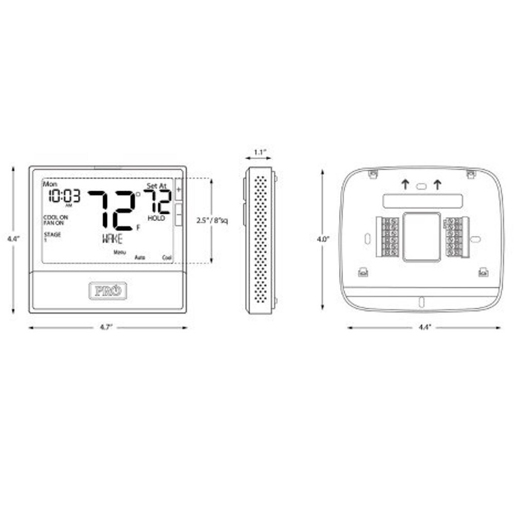 Case of (10) T855SH PRO1 IAQ Programmable Thermostat (GE: 2H/2C, HP: 3H/2C)