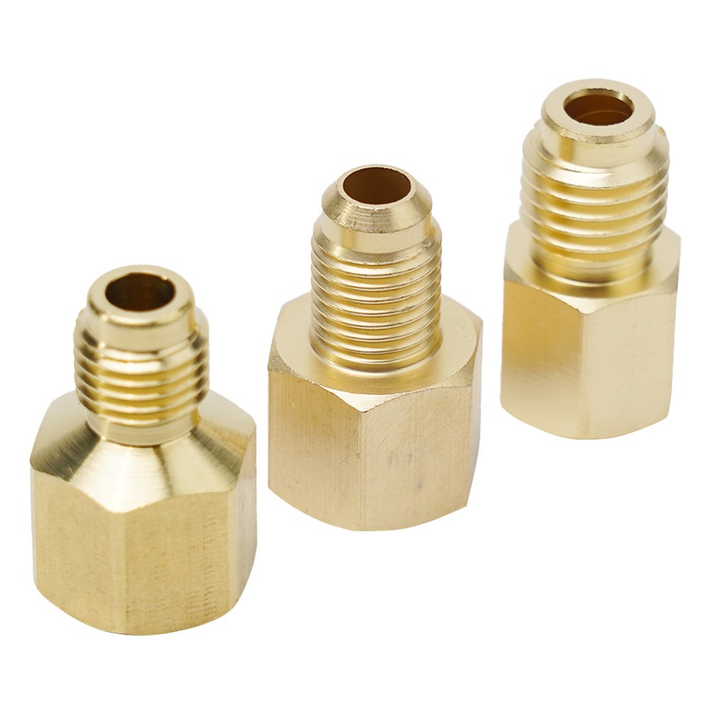 3pcs Vacuum Pump Adapter For R134a R12 R22 R410a Hvac Service High Quality