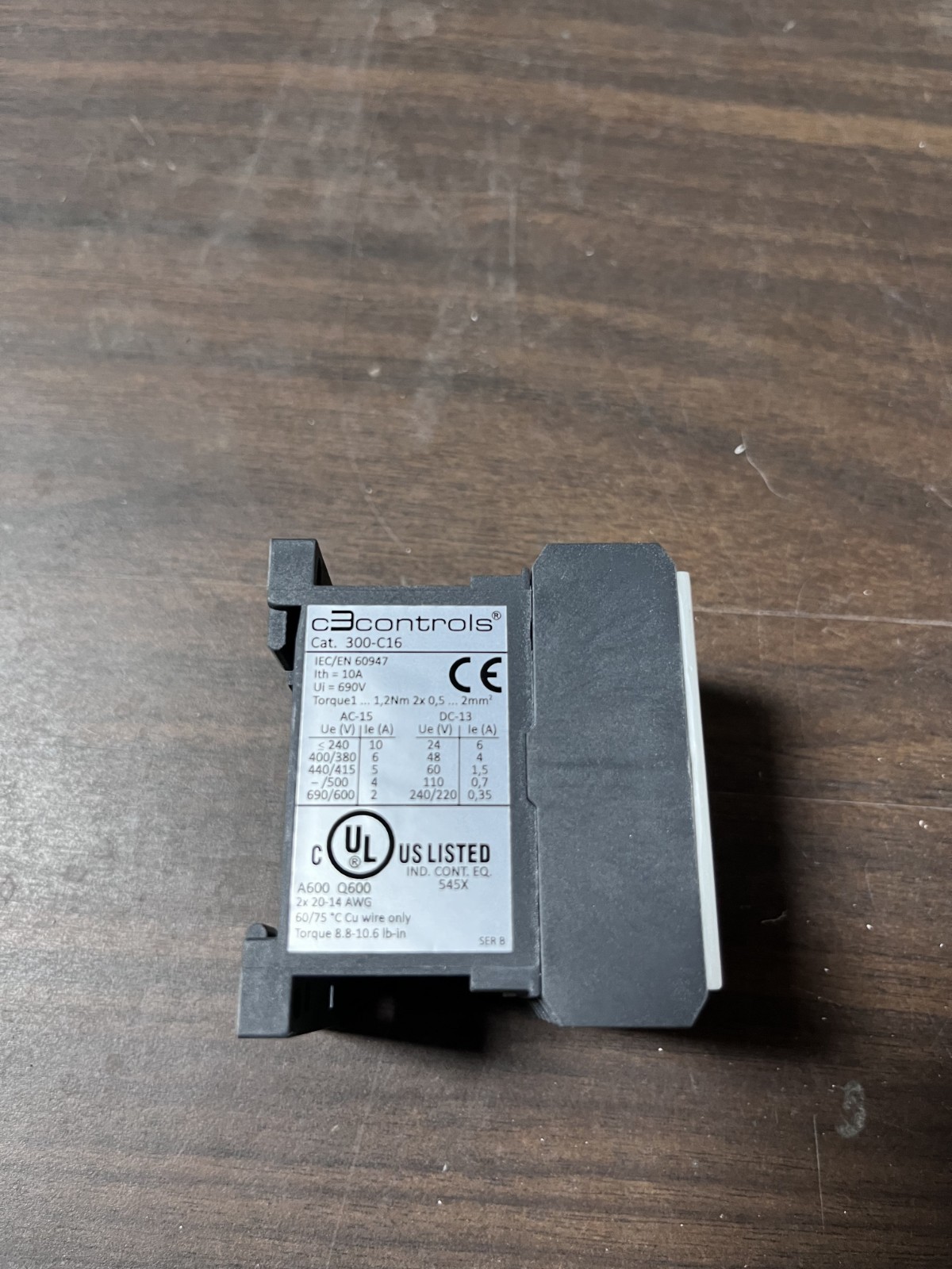 C3 Controls C640 NO.300-C16N40F 240V AC Coil Mini Control Relay