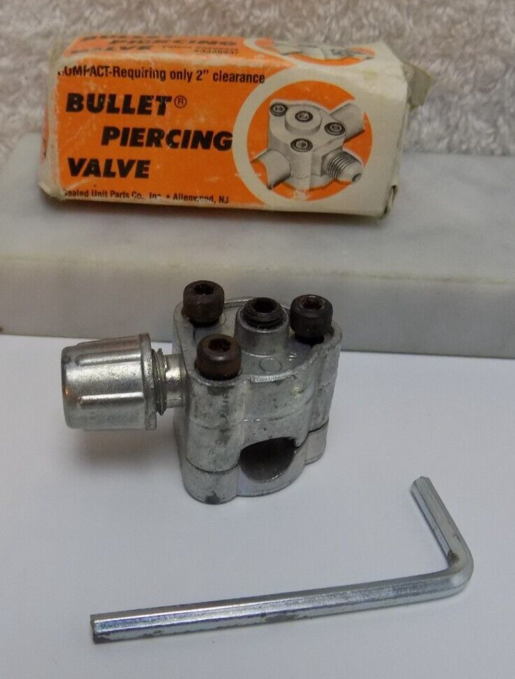 BULLET PIERCING VALVE #31 – FOR 1/4 — 5/16 — 3/8 TUBING – NOS