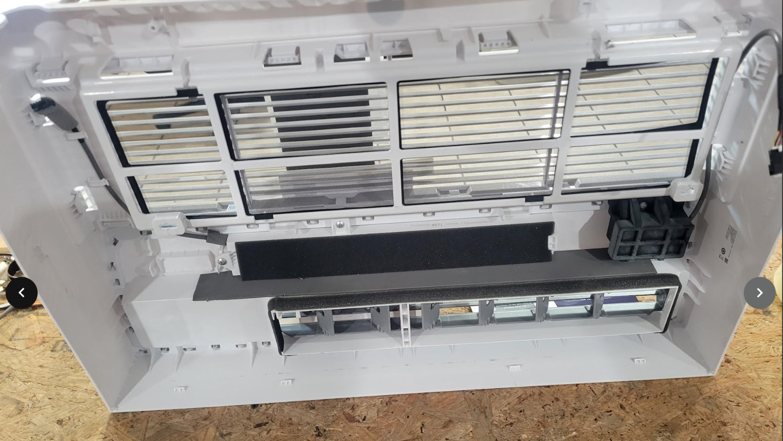 GE WP71X28375 FRONT PANEL ASSEMBLY With Grille, Air Filter, & Air Outlet Louver