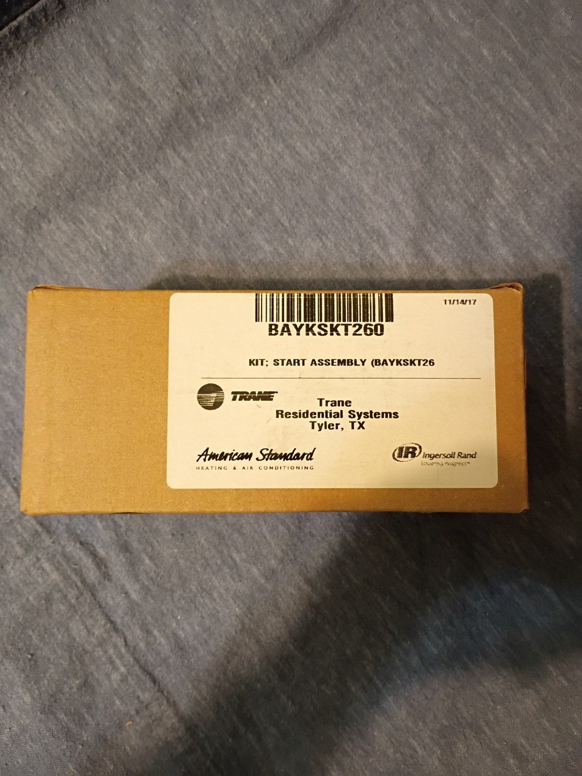 START ASSEMBLY KIT BAYKSKT260 TRANE AMERICAN STANDARD NEW UNOPENED BOX