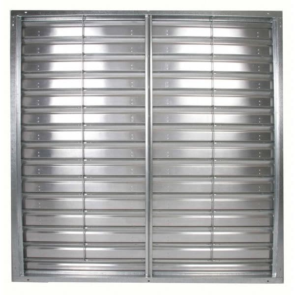 Dayton 3C115 54 In 57″H-W 6 1/4″L Alum Wall Fan Shutter, 54-1/2 In X 54-1/2 In,
