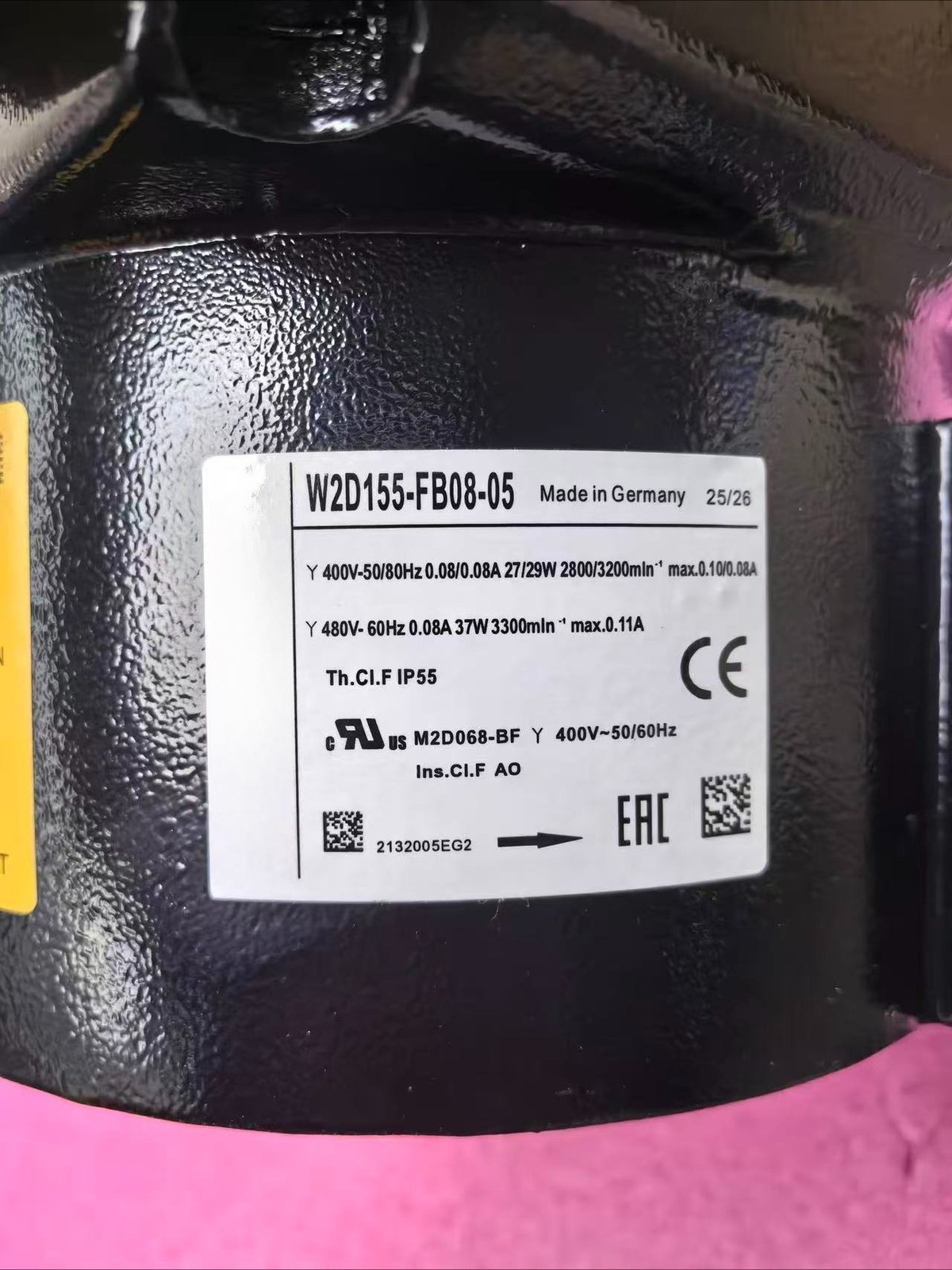 1Pcs New for W2D155-FB08-05 Replace W2D155-EB08-01 400V Motor Fan