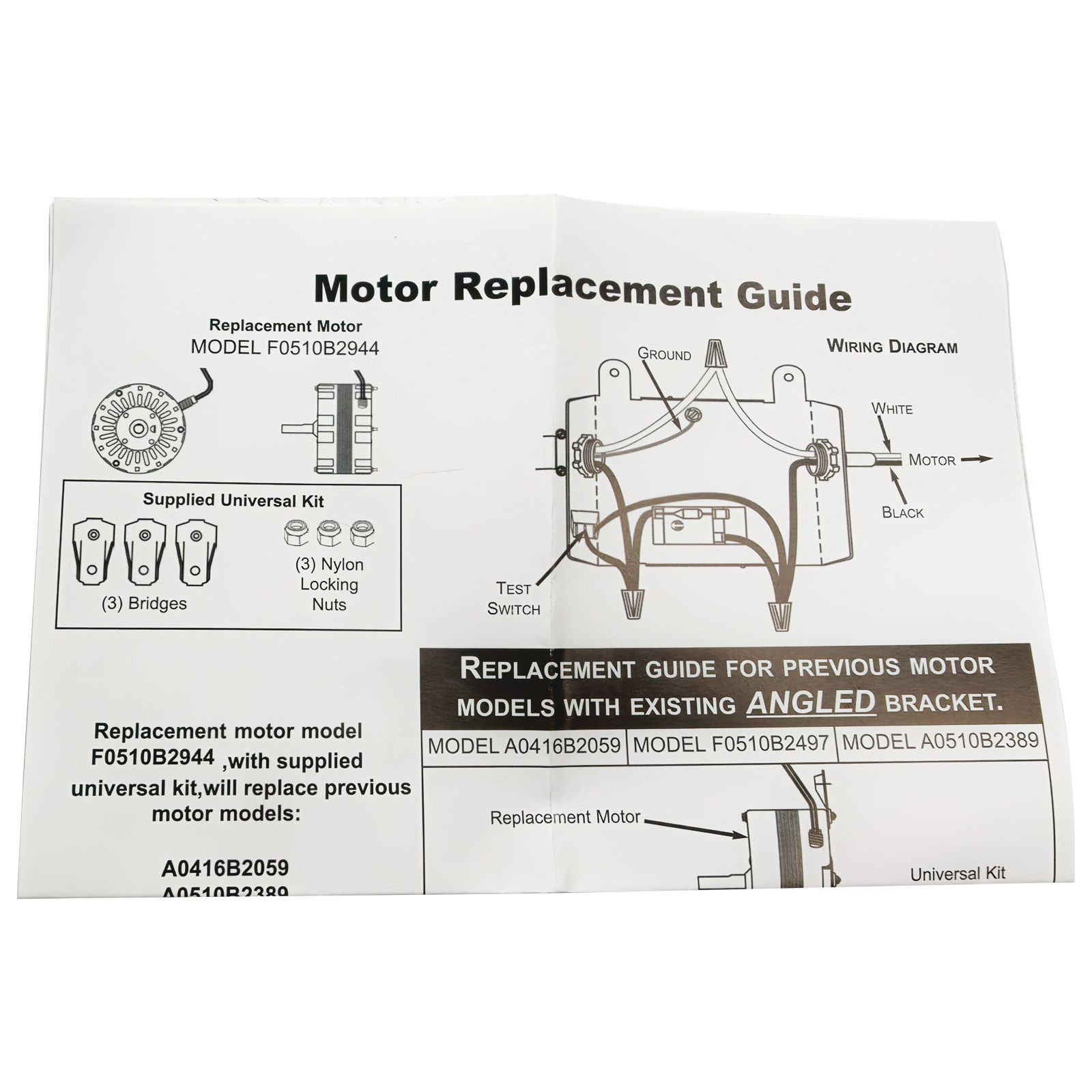 Power Attic Vent Fan Motor Replacement for Lomanco F0510B2944, F0510B2705