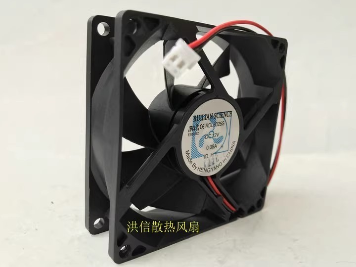 1PCS RUILIAN SCIENCE RDL8025S 12V 0.08A 8CM 2-Pin Silent Cooling Fan