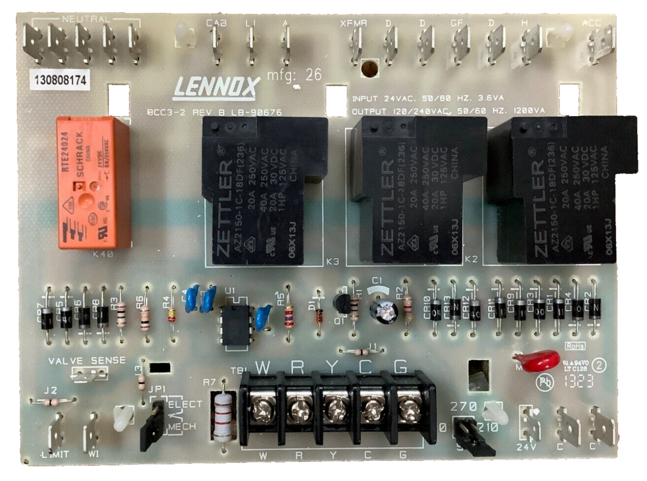 NEW – BCC3-2 Furnace Control Board 65K29 LB-90676
