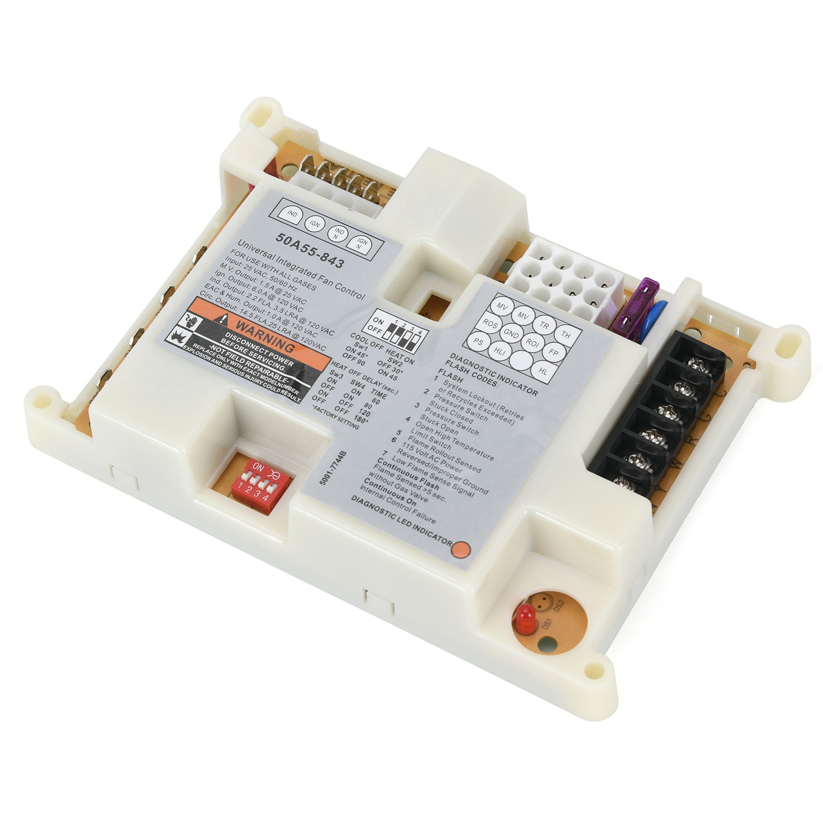 Universal Integrated Furnace Control Board 50A55-843 Ignition Control Module