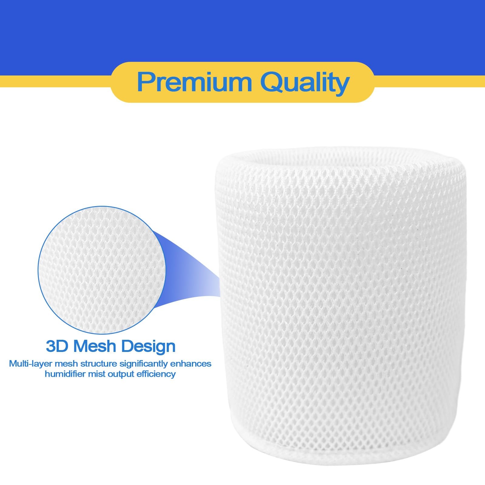 REEZEIVI 4 Pack Mesh Humidifier Replacement Filter Compatible with White