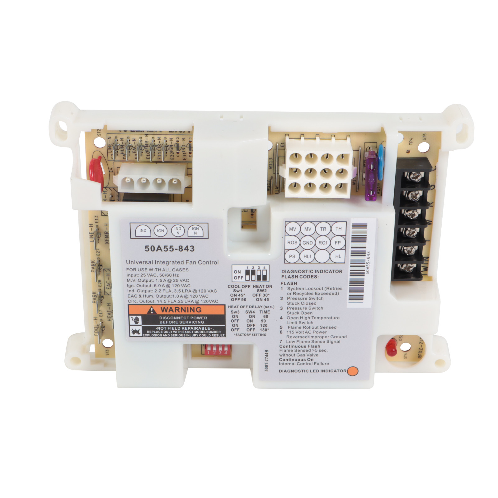 50A55-843 Furnace Control Circuit Board Replacement For White Rodgers New