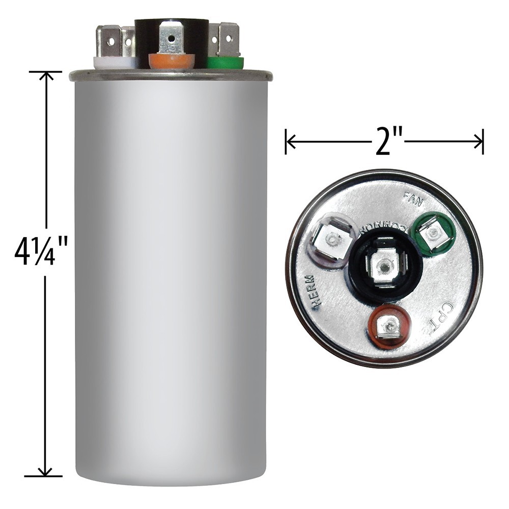 Amrad Replacement for Totaline P291-3534R Dual Capacitor 440 Volt 35 + 3 MFD