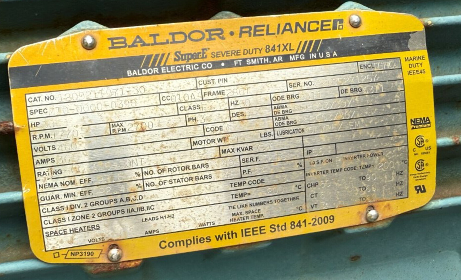 IEA Coolnig Radiator, Heat Exchanger Size 89 x 80 Industrial with Fan Motor 30HP