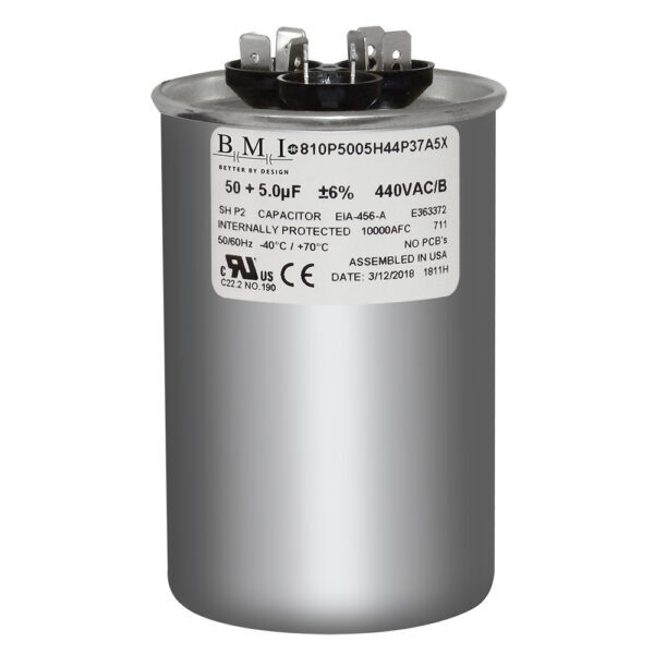 50/5 uf MFD 370 440 VAC Run Capacitor replaces GE Genteq Capcom C3505R C4505R