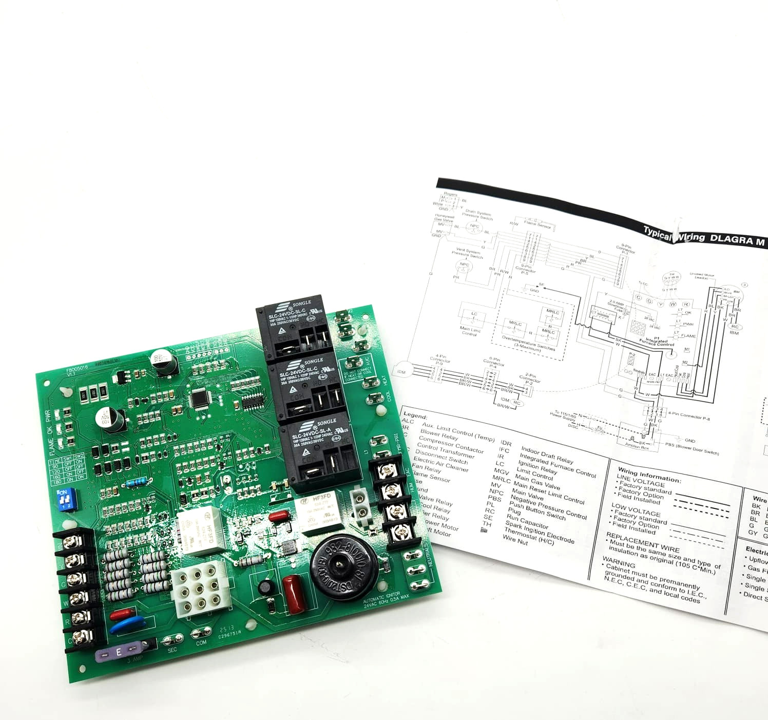Spark Ignition Circuit Board 62-24140-04 Replace ICM292 Rheem Furnace 24V/115V