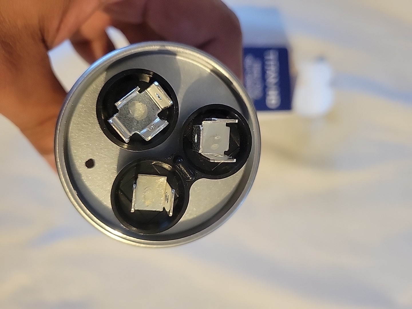 TITAN HD 45 Plus 5 MFD, 440V/370V Dual Voltage Round Run Capacitor (PRCFD455A)