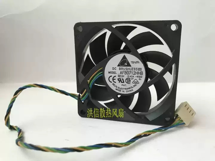1PCS Delta AFB0712HHB 12VDC 0.45A 4-pin PWM ball bearing cooling fan