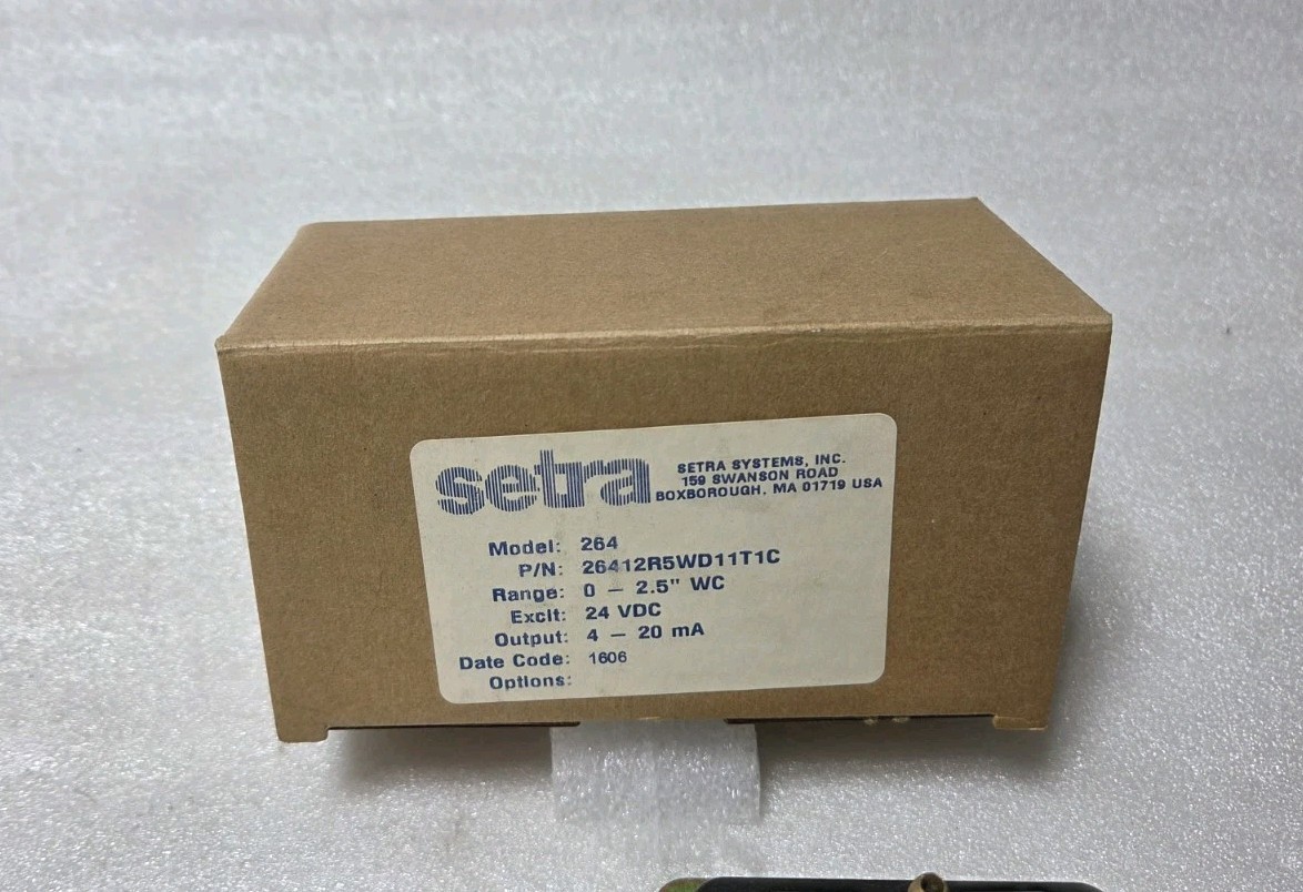 Setra 26412R5WD11T1C 264 Series 0-2.5″ WC Differential Pressure Transducer N£W