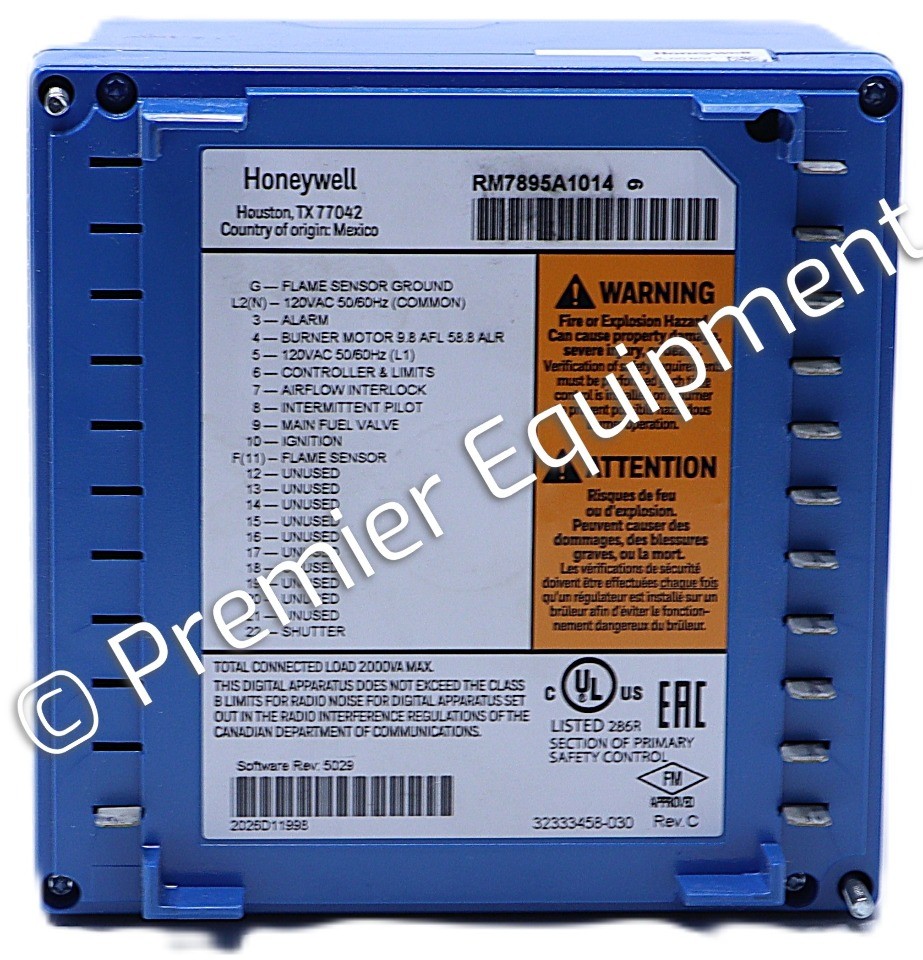 * HONEYWELL RM7895A1014 BURNER CONTROL UNIT