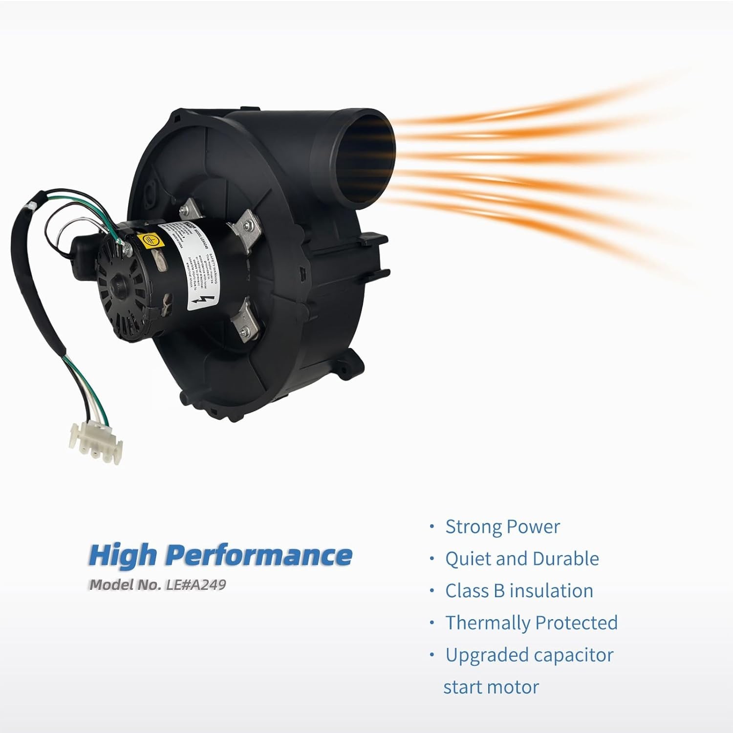 Upgraded A249 Draft Inducer Blower Motor 115V 3400RPM for Lennox Furnace