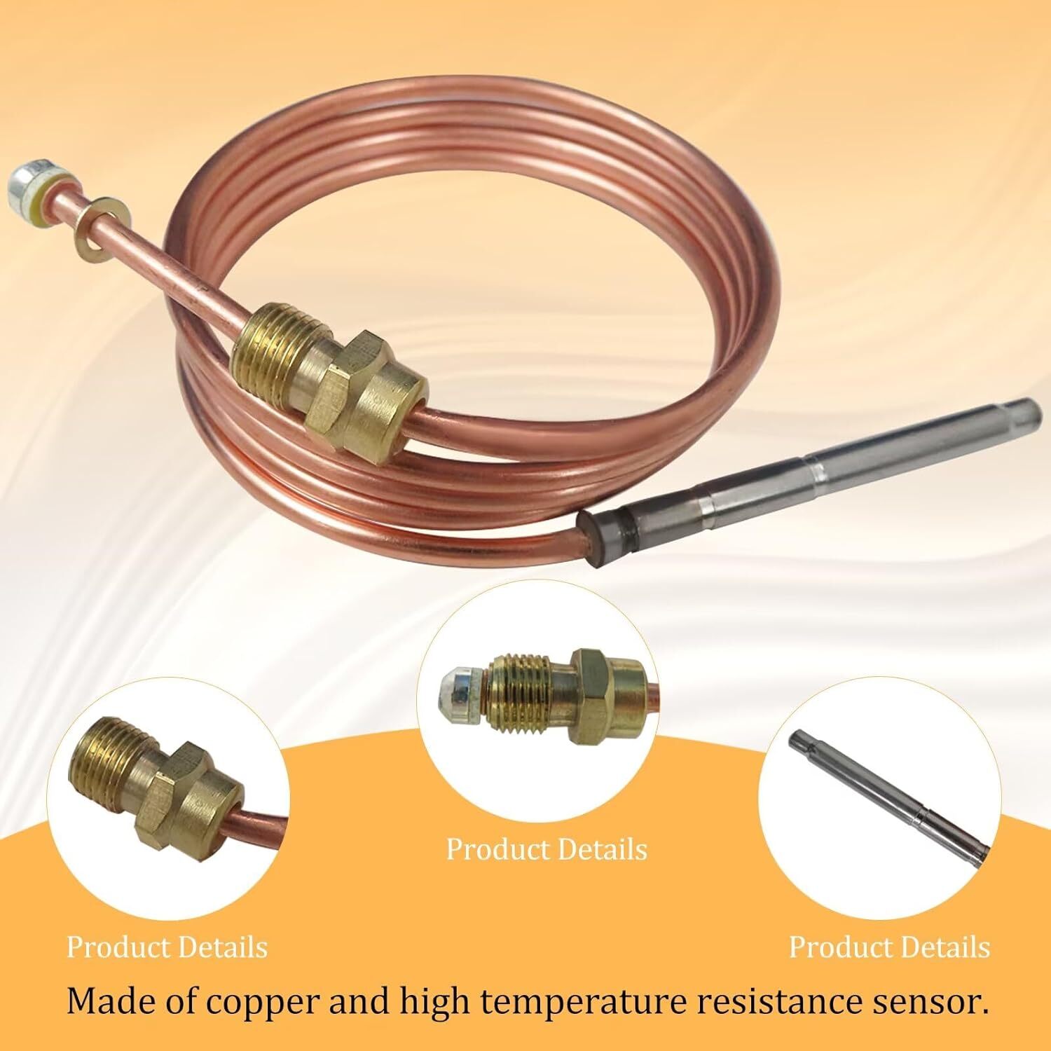 For Robertshaw Thermocouple 36” 91cm 1980-036 Snap Fit Universal (51-1455)