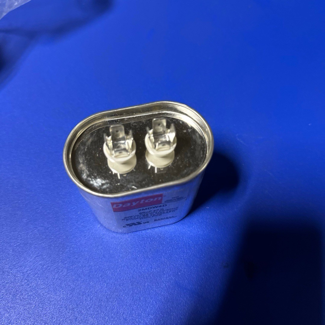 Dayton Motor Run Capacitor 30uF 370V 2MDW4D HVAC Oval Non PCB