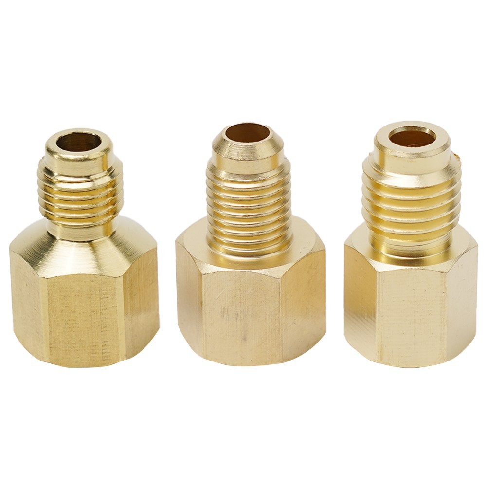 3pcs Vacuum Pump Adapter For R134a R12 R22 R410a Hvac Service High Quality