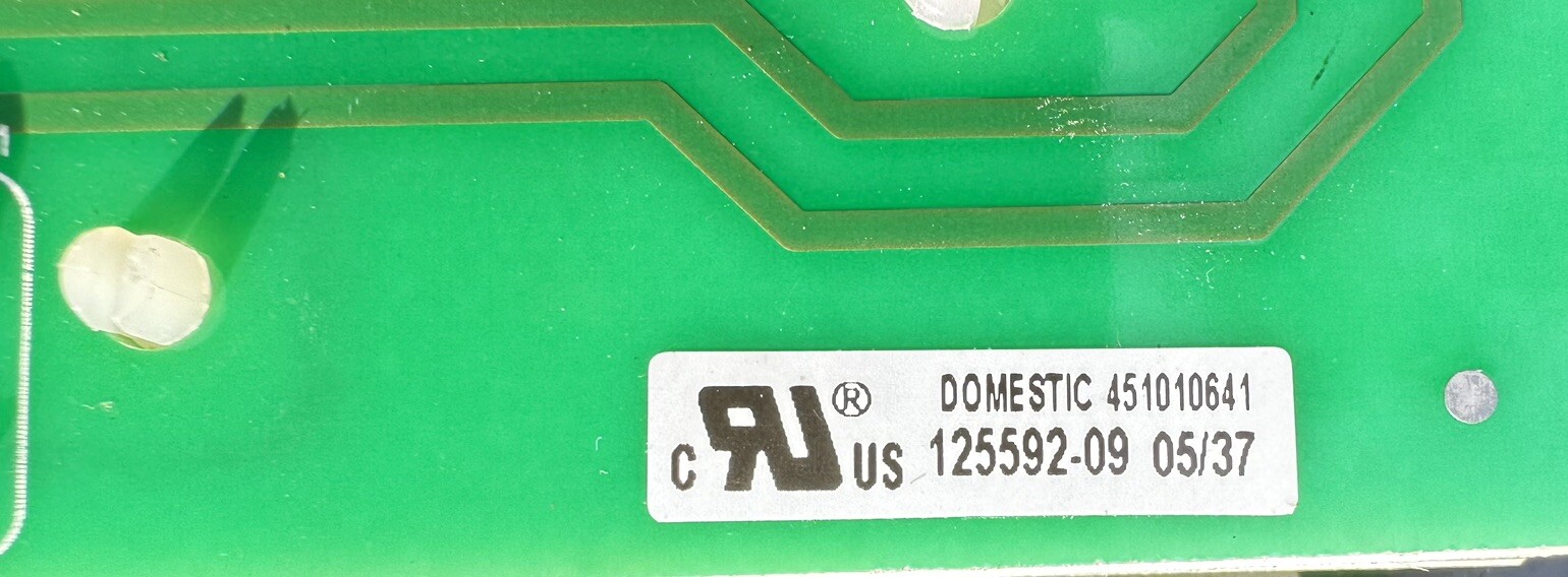 AMANA Ref. Dispenser Control Board 125592-09 451010641 From Model #ASD2626HEB