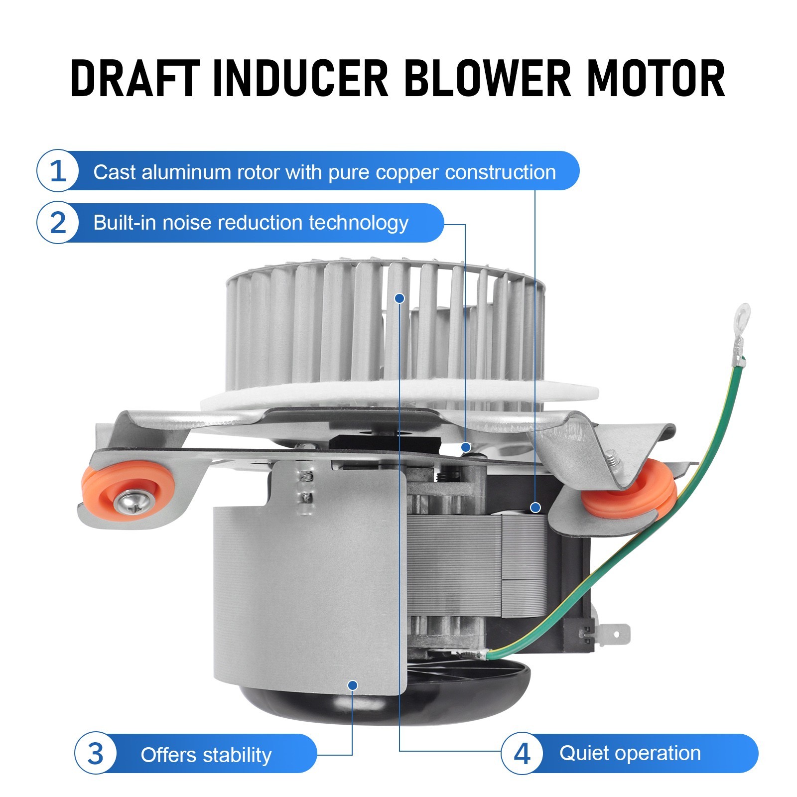 HC21ZE121A Furnace Draft Inducer Motor for Carrier Bryant Payne J238-100-10108