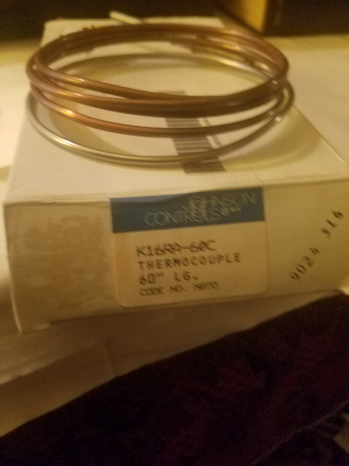 Johnson Controls K16RA-60C Thermocouple 60″ Long New Old Stock