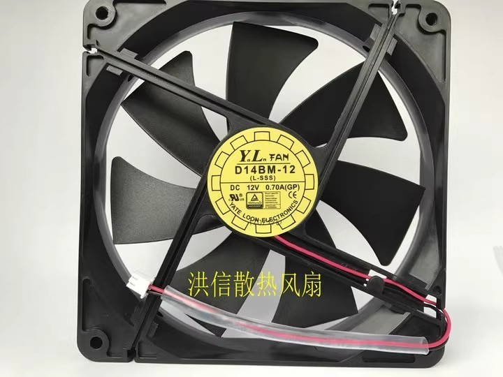 YaLn FAN D14BM-12 DC12V 0.70A 140*140*25MM 2-Pin Cooling Fan