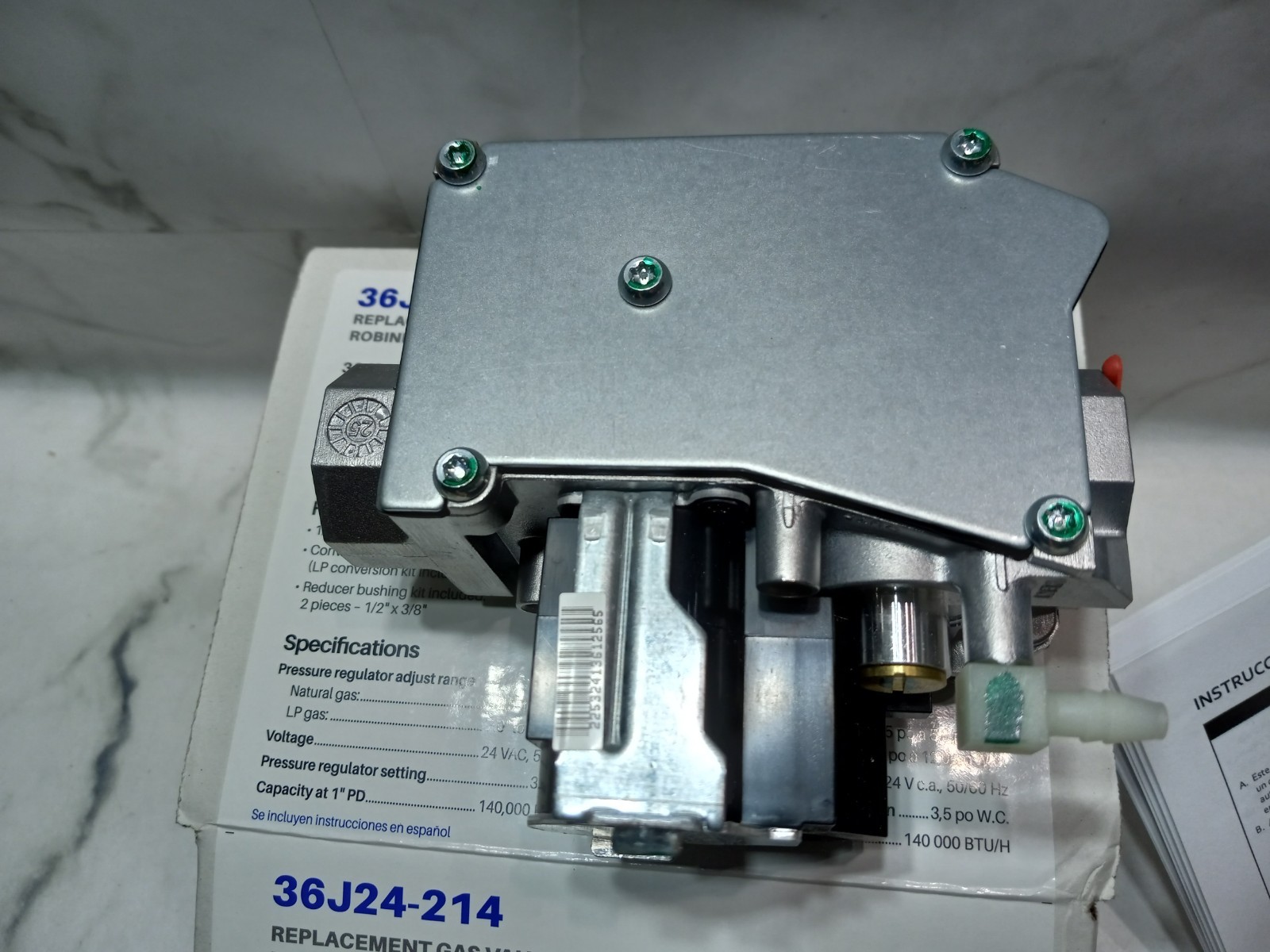 Emerson White Rodgers 36J24-214 Replacement Gas Valve L44-644 New Open Box