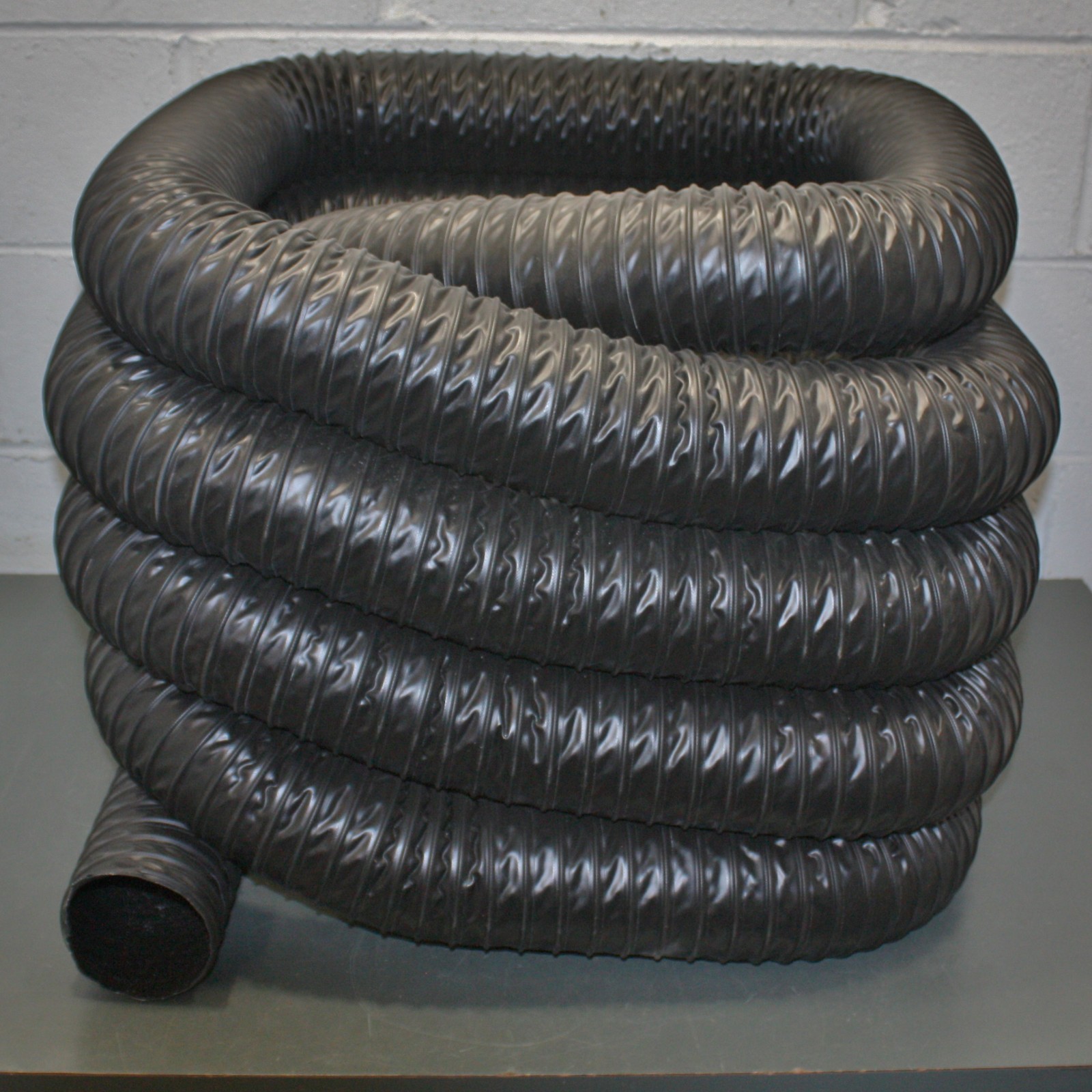 Flexaust Duct Hose 8351040050, 4″ ID x 50ft, Black TPE, Steel Wire Reinforced