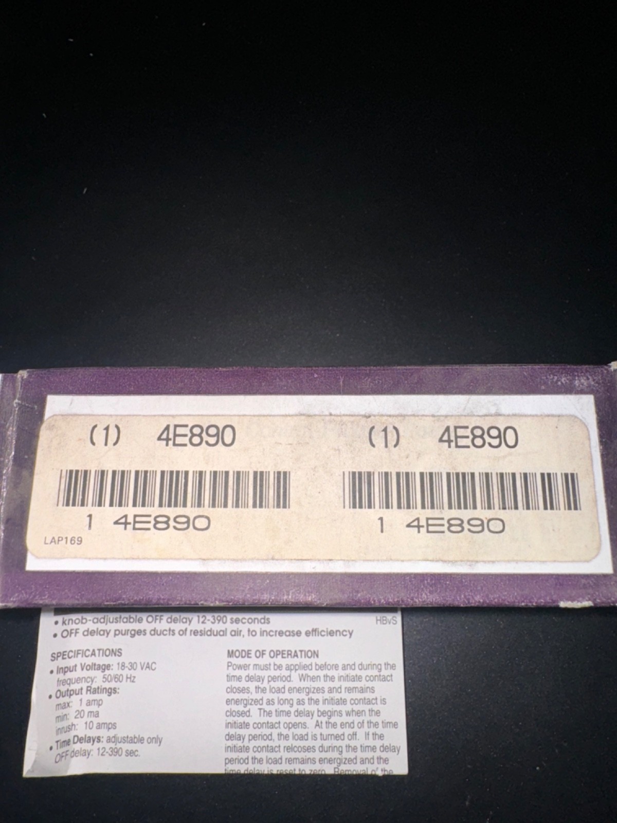 ICM ICM253B Time Delay Relay,18 to 30V AC 4E890