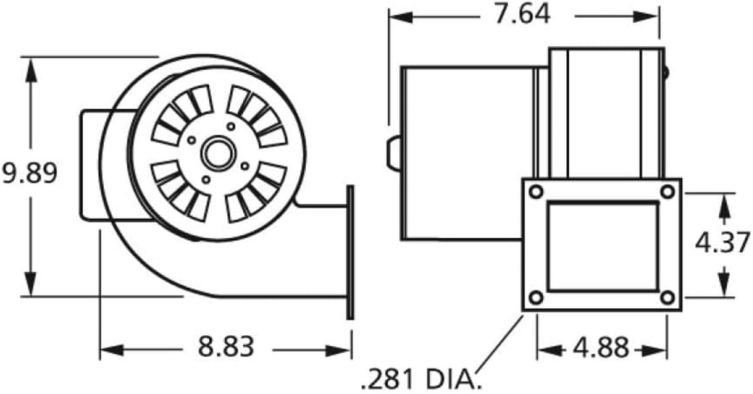 Fasco B45227 115 Volt 265 CFM Centrifugal Blower