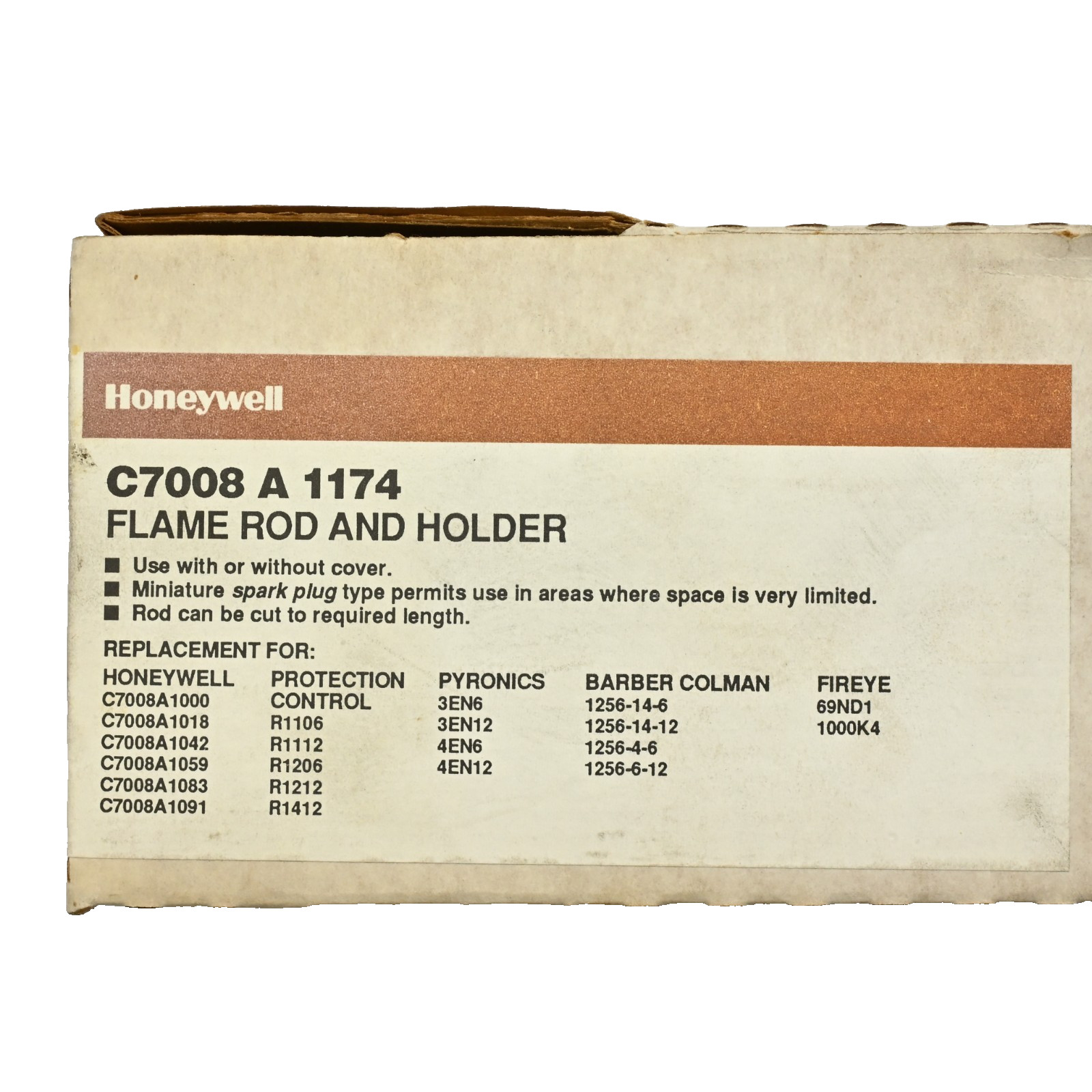 Honeywell C7008 A 1174 Flame Rod And Holder 12in