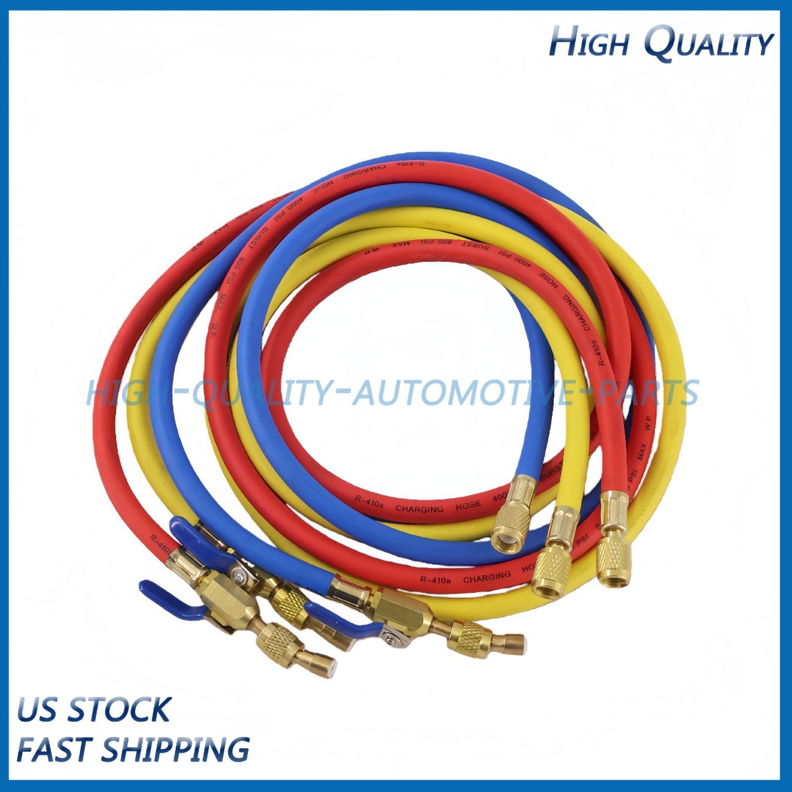 For R-410A Refrige 3Pack 29986 Plus II 1/4″ Hose with Compact Ball Valve 72″ NEW