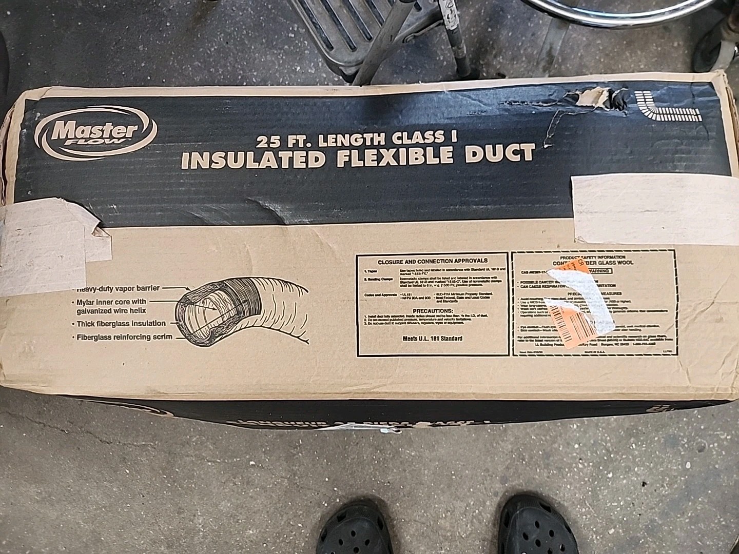 Master Flow Insulated Flexible Duct 8 In X 25ft